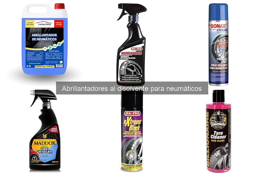 Alternativas a abrillantadores al disolvente para neumáticos