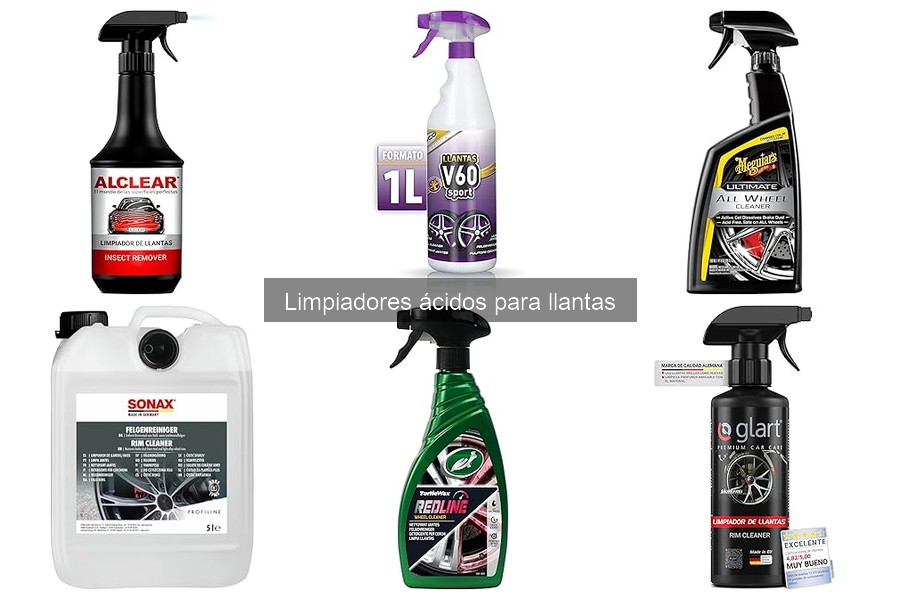Alternativas a limpiadores ácidos para llantas: opciones seguras