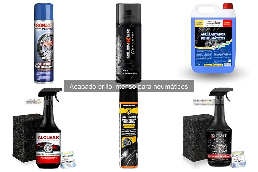 Cómo elegir el acabado brillo intenso para neumáticos de coche