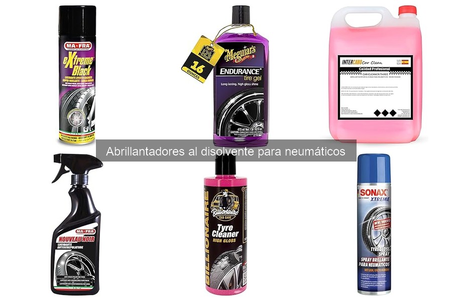 Comparativa: Abrillantadores al disolvente vs. agua para neumáticos