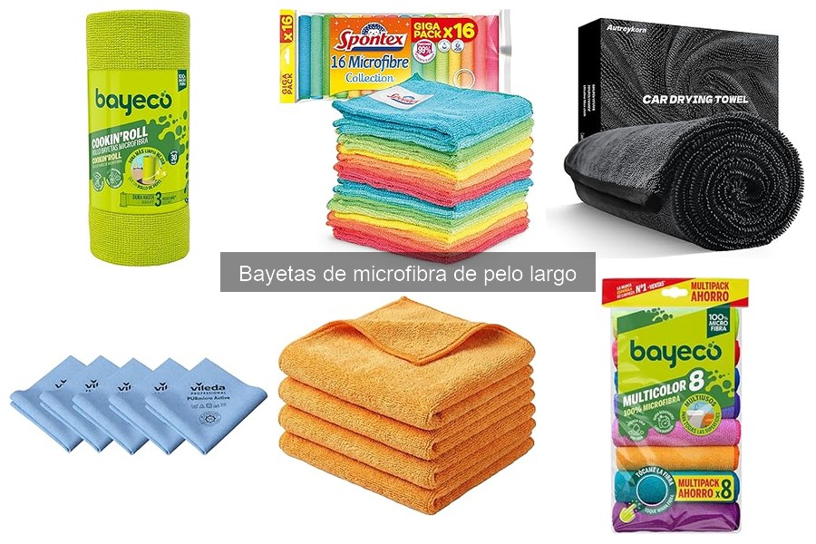 Comparativa: Bayetas de microfibra de pelo largo vs corto