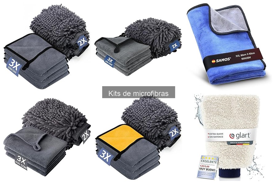 Comparativa de kits de microfibras para el cuidado del coche
