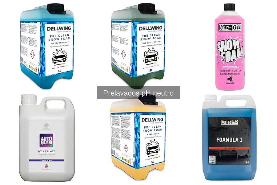 Comparativa de los Mejores Prelavados pH Neutro para tu Coche