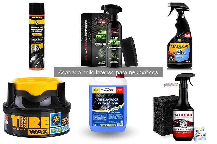 Comparativa de mejores acabados brillo intenso para neumáticos