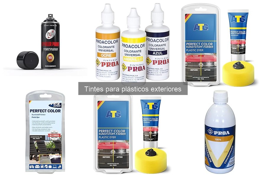Comparativa de Tintes para Plásticos Exteriores: Mejores Marcas y Precios