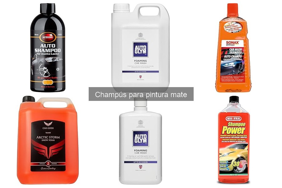 Comparativa entre Champús para Pintura Mate y Brillante