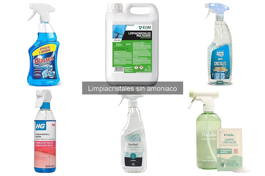 Comparativa: Limpiacristales con y sin amoniaco