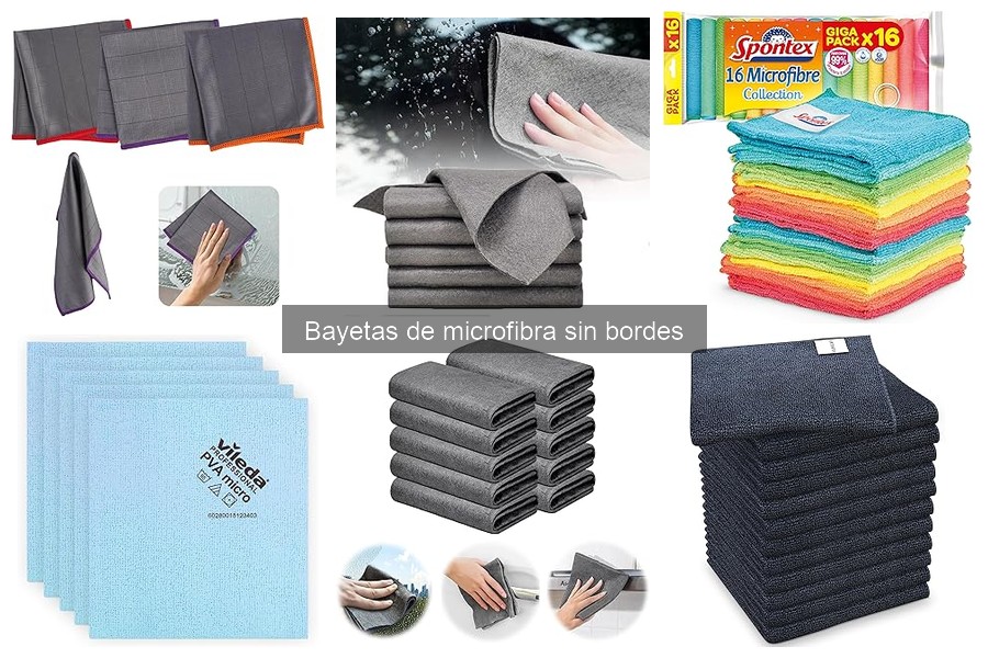 Dónde comprar bayetas de microfibra sin bordes al mejor precio