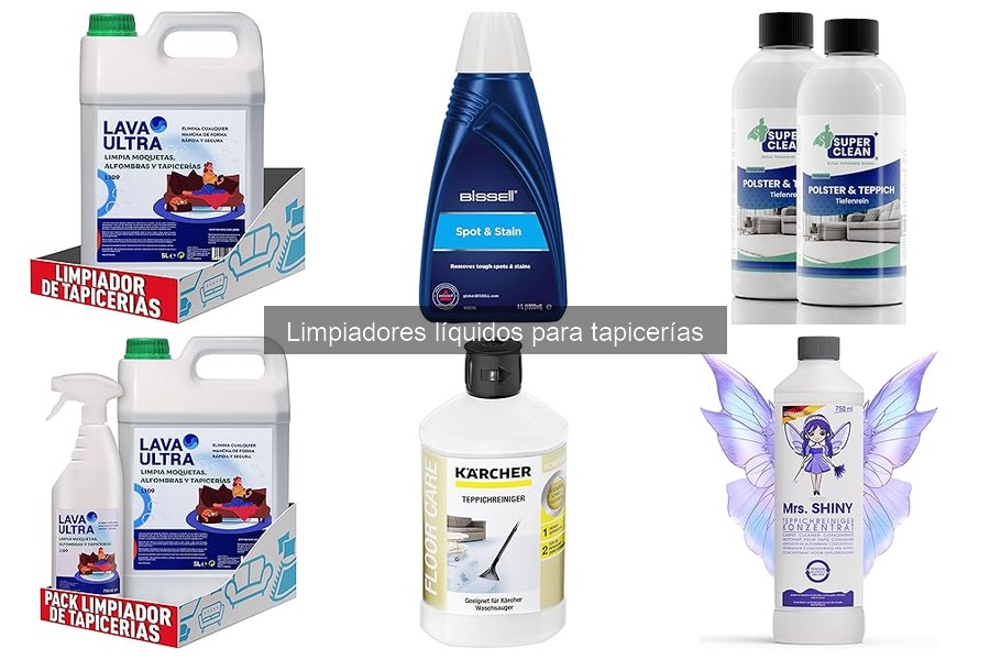 Efectividad de los limpiadores líquidos para tapicerías