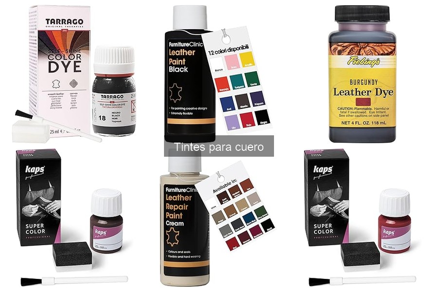 Efectos del tinte en cuero natural y sintético