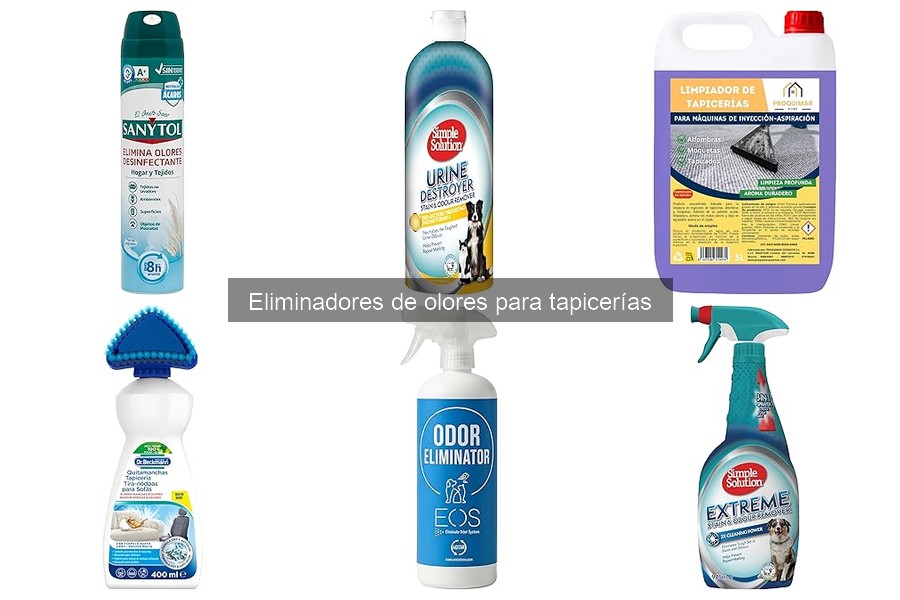 ¿Eliminadores de olores también eliminan manchas en tapicería?