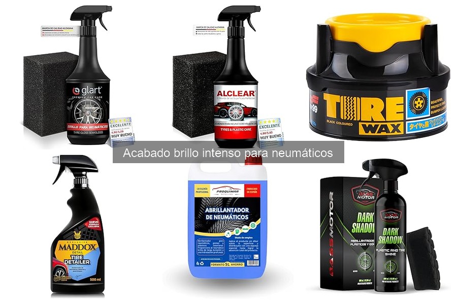 ¿Es seguro el acabado brillo intenso para neumáticos?