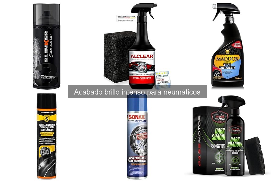 Ingredientes del Acabado Brillo Intenso para Neumáticos