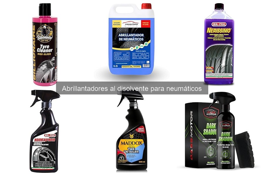 Mejores precios para abrillantadores al disolvente de neumáticos