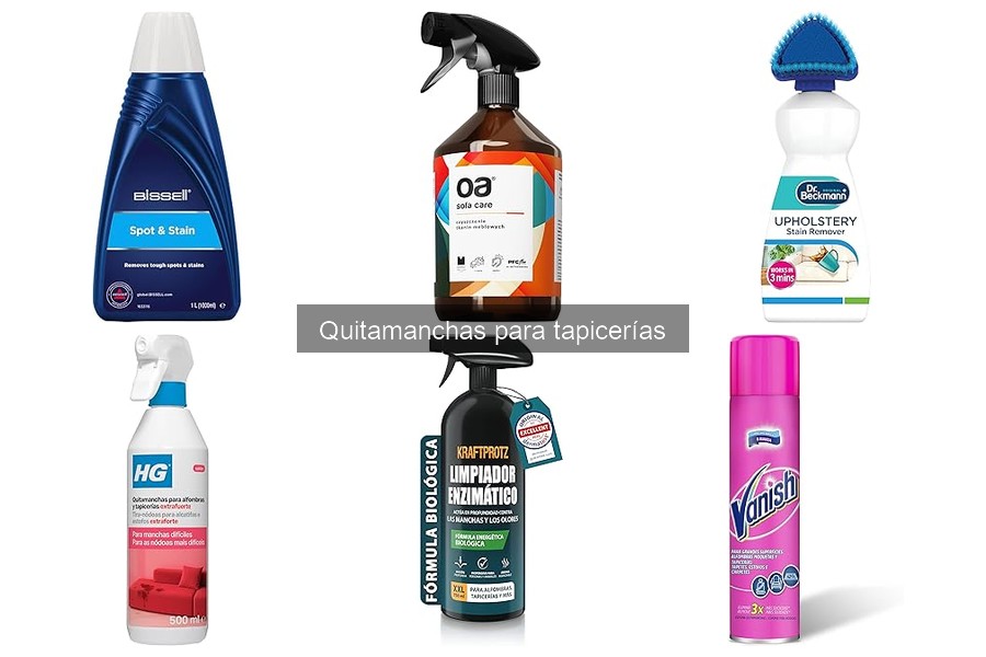 ¿Son efectivos los quitamanchas en tapicería de tela o cuero?