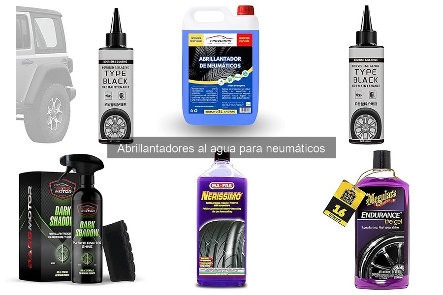 Tipos de abrillantadores al agua para neumáticos: Guía completa