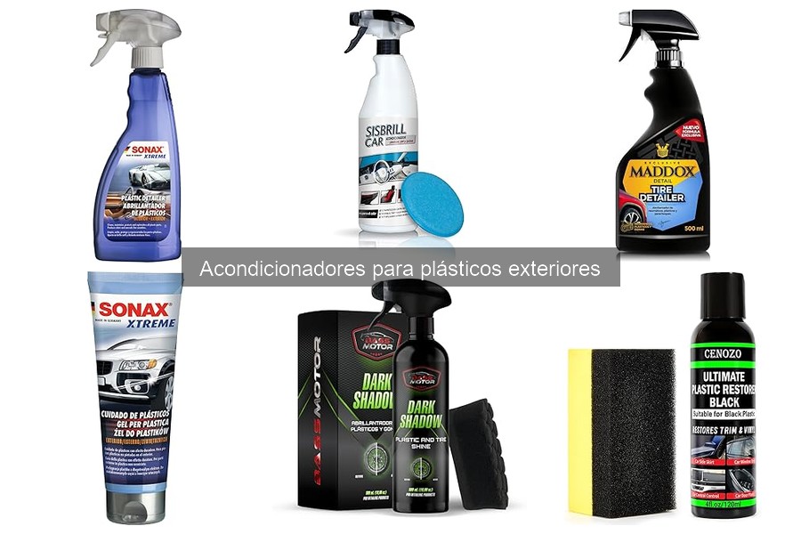 Tipos de acondicionadores para plásticos exteriores de coche