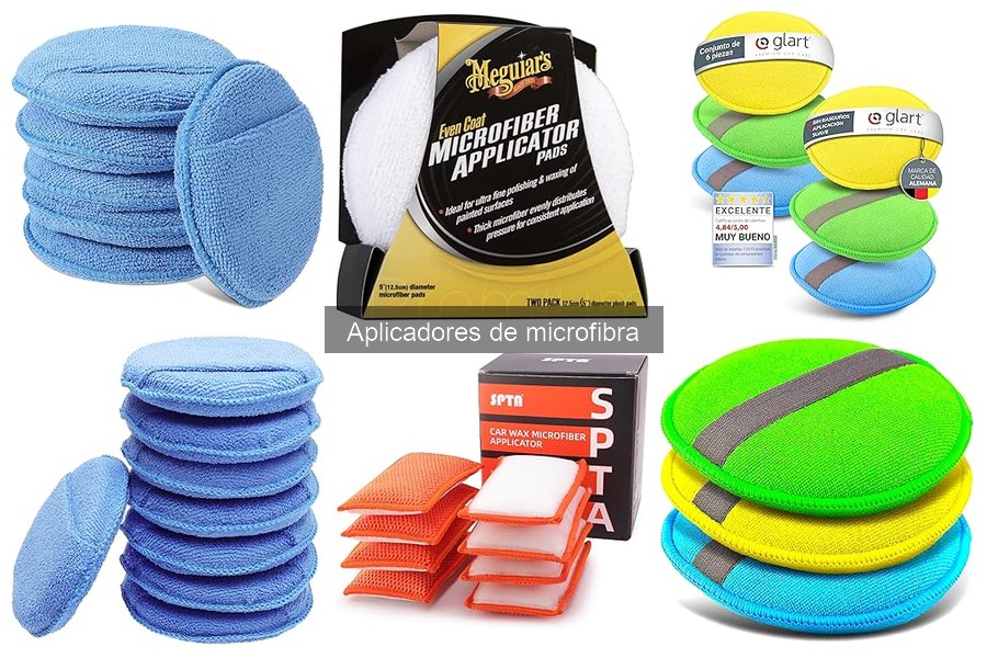 Tipos de aplicadores de microfibra y sus usos en el coche