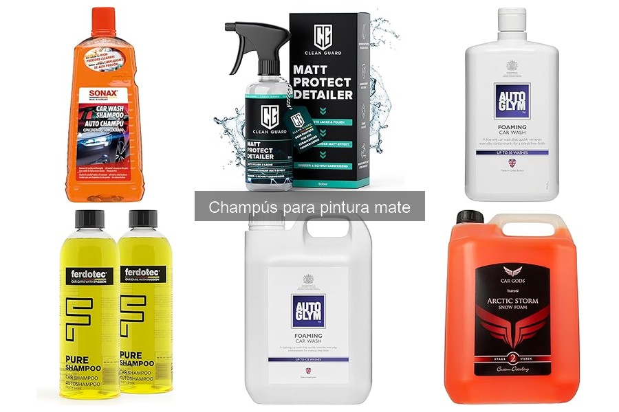 Tipos de champús para pintura mate: ¿Cuál elegir?