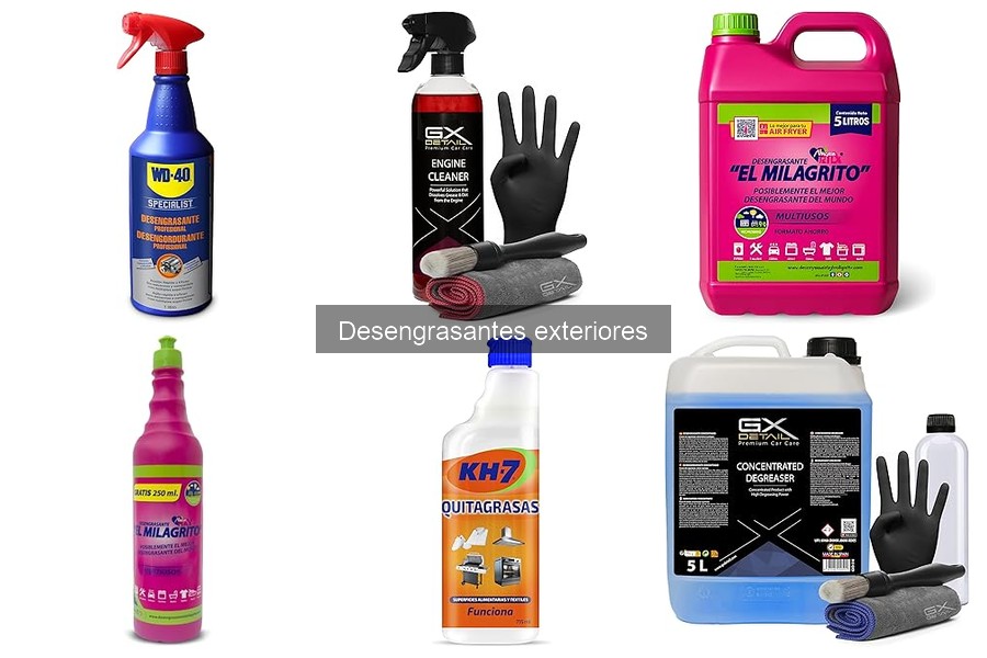 Tipos de desengrasantes exteriores para coches: guía completa