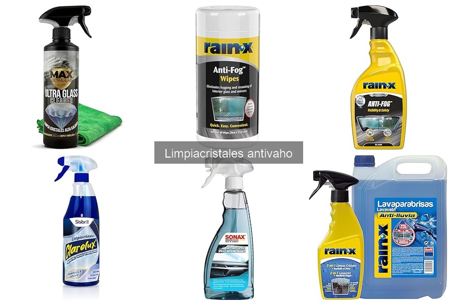 Tipos de limpiacristales antivaho: spray, toallitas y más