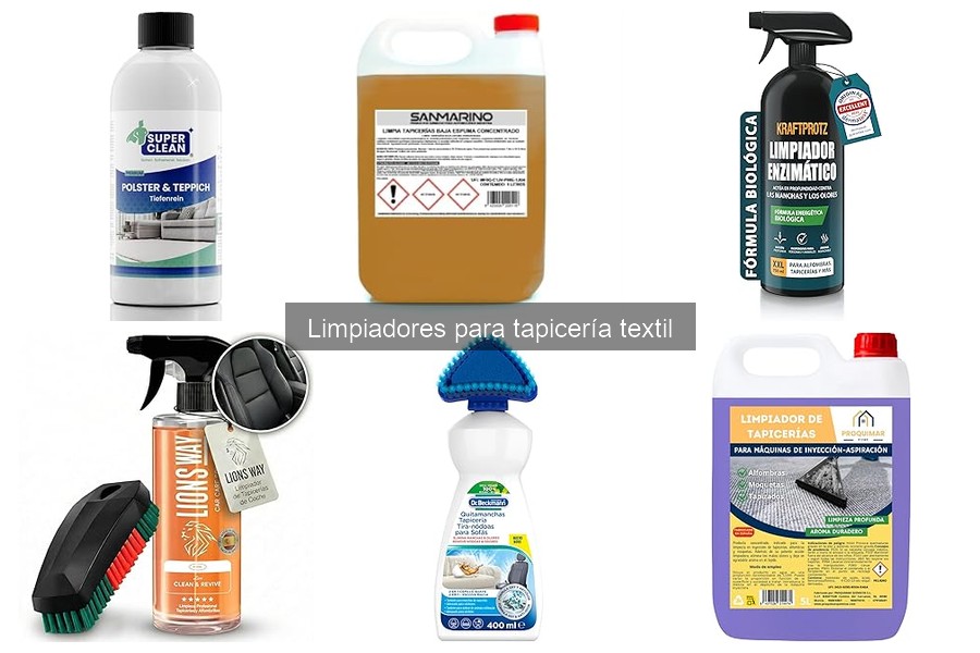 Tipos de limpiadores para tapicería textil: espuma, líquidos y spray