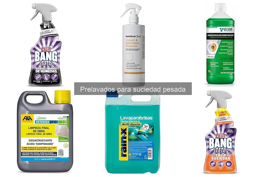 Tipos de prelavados para suciedad pesada: guía esencial