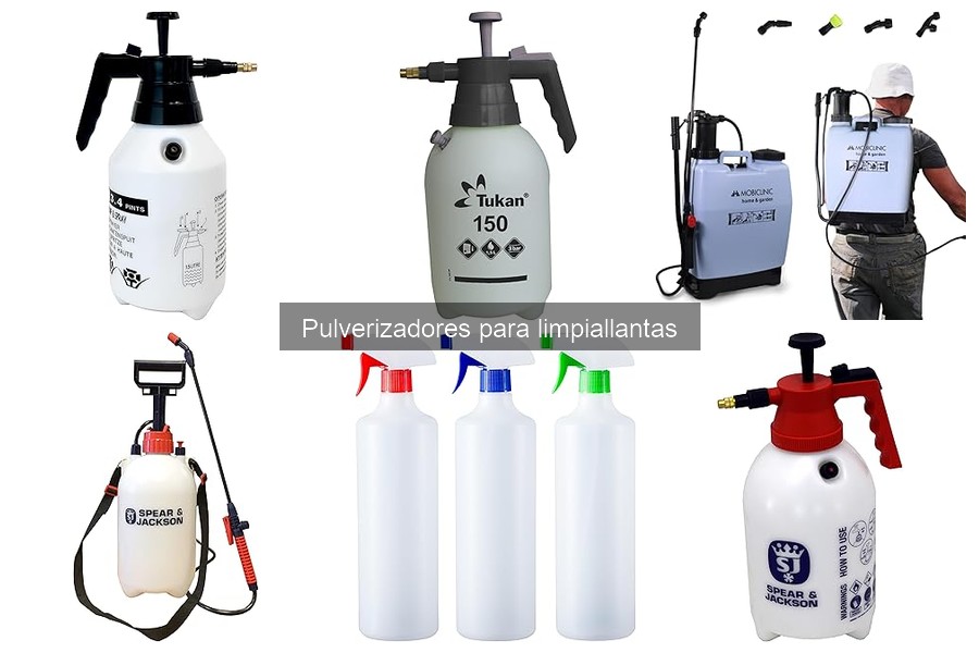 Tipos de pulverizadores para limpiallantas y sus usos