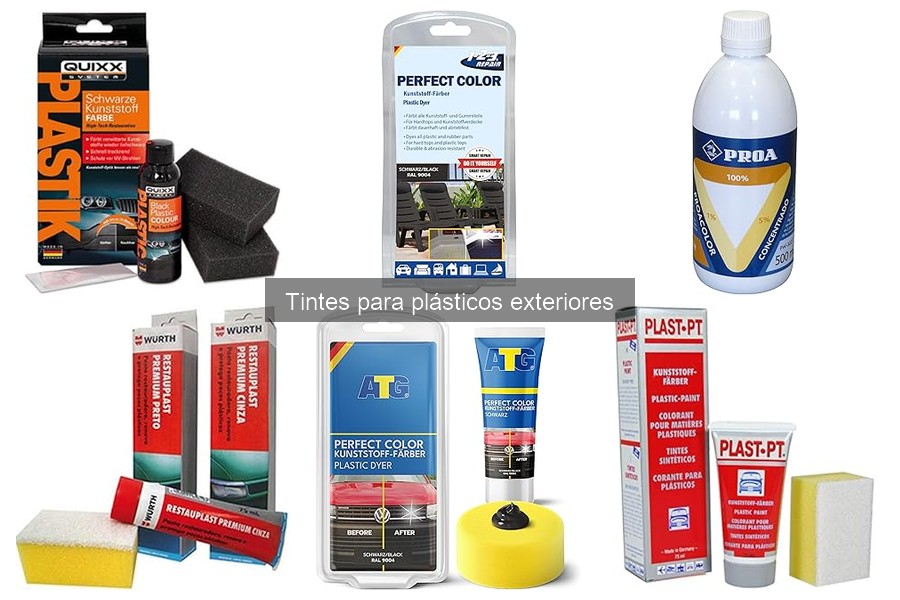 Tipos de tintes para plásticos exteriores: guía completa